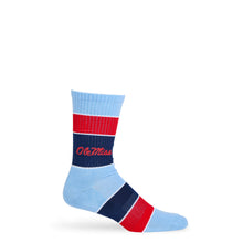 Load image into Gallery viewer, Ole Miss Powder Wide Stripe Casual Crew