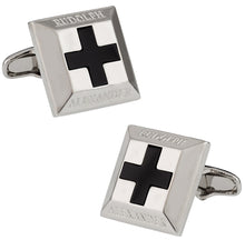Load image into Gallery viewer, Onyx Cross RA Cufflinks