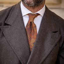 Load image into Gallery viewer, Trevi - Printed Madder Silk Tie - Ginger