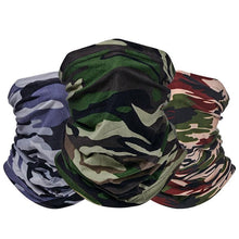 Load image into Gallery viewer, Outdoor Balaclava Bandana Uv Biker Cover Scarf Seamless Magic Headband Camouflage Neck Gaiter Face Cover Headwear Scarf Uniesx Men Women Bandanas Polyester Breathable Windproof Anti UV Neck Cover Camping Hiking Climbing Face Mask Headband
