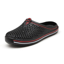 Load image into Gallery viewer, Outdoor Men Sandals Summer Hole Shoes Rubber Clogs Men Garden Shoes Black Beach Sandals Slippers Breathable Lightweight Sandals Unisex Beach Quick Drying Sandals Couple Outdoor Slippers