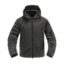 Load image into Gallery viewer, Outdoor Tactical Fleece Jacket Lightweight Uniform Soft Casual Hooded Jacket Thermal Fleece Coat Jacket With Hood Outdoor Sport Hiking Camping Clothing Training Jackets Men Thermal Warm Autumn Clothing