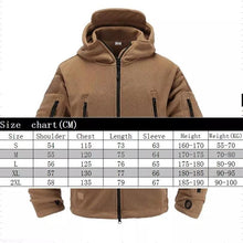Load image into Gallery viewer, Outdoor Tactical Fleece Jacket Lightweight Uniform Soft Casual Hooded Jacket Thermal Fleece Coat Jacket With Hood Outdoor Sport Hiking Camping Clothing Training Jackets Men Thermal Warm Autumn Clothing