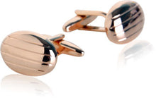 Load image into Gallery viewer, Oval Rose Gold Cufflinks