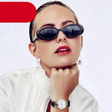 Load image into Gallery viewer, Oval Sunglasses For Women Retro Designer Glasses For Women/Men Small Eyewear For Women Tiny Small 90s Sunglasses Women Polarized Retro Oval Sunglasses Tinted Glasses