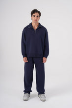 Load image into Gallery viewer, Unisex Oversize Half-Zip Sweatshirt & Baggy Sweatpants Set