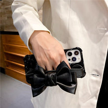 Load image into Gallery viewer, Oversized Beautiful Cute Bowknot Ribbon Cute Unique Pattern Case Soft Lightweight Leather Wrist Holder Stand Soft Phone Case For iPhone 14 13 7 8 Plus X XS XR MAX 11 Pro Phone Case