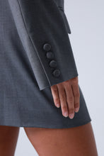 Load image into Gallery viewer, Broadway Sophia Double-Breasted Virgin Wool Blazer in Grey