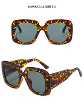 Load image into Gallery viewer, Oversized Leopard Unique & Attractive Designer Sunglasses For Women & Men Luxury Shades In Brown Square Size Sun Glasses Luxury Square Gradient Sun Glasses Shades