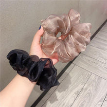 Load image into Gallery viewer, Oversized Scrunchies Organza Hair Ties Elastic Hair Band Women Girs Ponytail Holder Fashion Hair Ropes Ponytail Holder Hair Tie Ponytail Holder Accessories for Women Girls