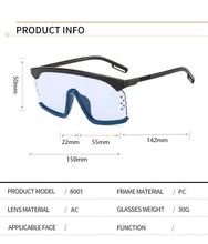 Load image into Gallery viewer, Oversized Shield Sunglasses for Women Men Square Rimless Fashion Shades Sunglasses For Women & Men Elegant Shades For Women Popular Oversized Festival Trendy Sunglasses For Men & Women