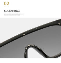 Load image into Gallery viewer, Oversized Shield Sunglasses for Women Men Square Rimless Fashion Shades Sunglasses For Women & Men Elegant Shades For Women Popular Oversized Festival Trendy Sunglasses For Men & Women