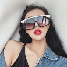 Load image into Gallery viewer, Oversized Shield Sunglasses for Women Men Square Rimless Fashion Shades Sunglasses For Women & Men Elegant Shades For Women Popular Oversized Festival Trendy Sunglasses For Men & Women