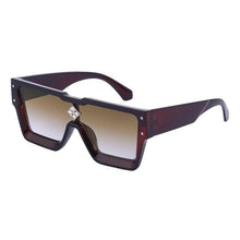 Load image into Gallery viewer, Oversized Square Rimless Shades UV400 Shape Sunglasses For Women New Fashionable New Big Frame Sun Glasses for Female New Latest Attractive Large Flat Top Eyewear For Unisex