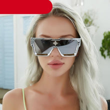 Load image into Gallery viewer, Oversized Square Rimless Shades UV400 Shape Sunglasses For Women New Fashionable New Big Frame Sun Glasses for Female New Latest Attractive Large Flat Top Eyewear For Unisex