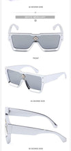 Load image into Gallery viewer, Oversized Square Rimless Shades UV400 Shape Sunglasses For Women New Fashionable New Big Frame Sun Glasses for Female New Latest Attractive Large Flat Top Eyewear For Unisex