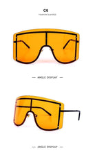 Load image into Gallery viewer, Oversized Women Blue & Yellow Gradient Sunglasses Fashionable Rimless In Metal For Female New Shades Personality Eyewear