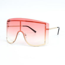 Load image into Gallery viewer, Oversized Women Blue & Yellow Gradient Sunglasses Fashionable Rimless In Metal For Female New Shades Personality Eyewear