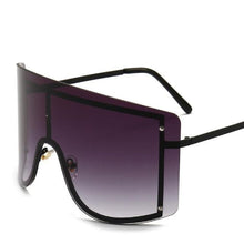 Load image into Gallery viewer, Oversized Women Blue & Yellow Gradient Sunglasses Fashionable Rimless In Metal For Female New Shades Personality Eyewear