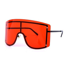 Load image into Gallery viewer, Oversized Women Blue & Yellow Gradient Sunglasses Fashionable Rimless In Metal For Female New Shades Personality Eyewear