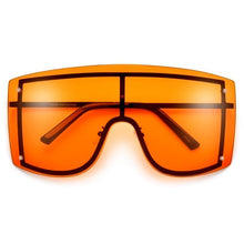 Load image into Gallery viewer, Oversized Women Blue & Yellow Gradient Sunglasses Fashionable Rimless In Metal For Female New Shades Personality Eyewear