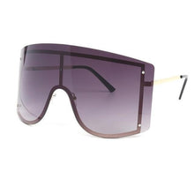 Load image into Gallery viewer, Oversized Women Blue & Yellow Gradient Sunglasses Fashionable Rimless In Metal For Female New Shades Personality Eyewear