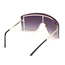 Load image into Gallery viewer, Oversized Women Blue & Yellow Gradient Sunglasses Fashionable Rimless In Metal For Female New Shades Personality Eyewear