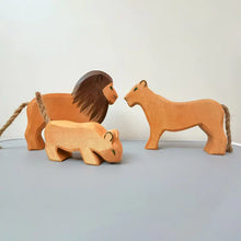 Load image into Gallery viewer, Wooden Animal Figures Handcrafted Elephant Lion Giraffe Toys - # BOT&G512610002