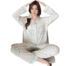 Load image into Gallery viewer, Maternity Nursing Pajamas with Chest Pads (Spring/Fall) - # BAGE211510130-NURSG
