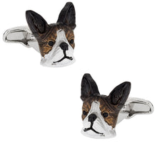 Load image into Gallery viewer, Painted Boston Terrier Cufflinks