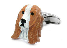 Load image into Gallery viewer, Painted Cocker Spaniel Dog Cufflinks