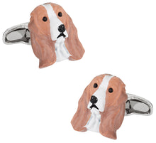 Load image into Gallery viewer, Painted Cocker Spaniel Dog Cufflinks