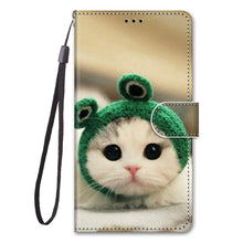 Load image into Gallery viewer, Painted Leather Flip Phone Case For Xiaomi Redmi 8 9 9A 9C 9T Redmi 10 Lion Cat Butterfly Wallet Card Holder Stand Book Cover Colorful PU Leather Wallet Flip Cover Shockproof Card Slots Holder Side Pocket Magnetic Closure Stylish Case