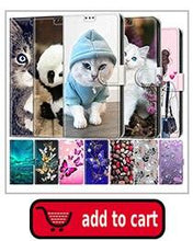 Load image into Gallery viewer, Painted Leather Flip Phone Case For Xiaomi Redmi 8 9 9A 9C 9T Redmi 10 Lion Cat Butterfly Wallet Card Holder Stand Book Cover Colorful PU Leather Wallet Flip Cover Shockproof Card Slots Holder Side Pocket Magnetic Closure Stylish Case