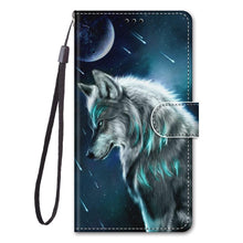Load image into Gallery viewer, Painted Leather Flip Phone Case For Xiaomi Redmi 8 9 9A 9C 9T Redmi 10 Lion Cat Butterfly Wallet Card Holder Stand Book Cover Colorful PU Leather Wallet Flip Cover Shockproof Card Slots Holder Side Pocket Magnetic Closure Stylish Case