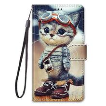 Load image into Gallery viewer, Painted Leather Flip Phone Case For Xiaomi Redmi 8 9 9A 9C 9T Redmi 10 Lion Cat Butterfly Wallet Card Holder Stand Book Cover Colorful PU Leather Wallet Flip Cover Shockproof Card Slots Holder Side Pocket Magnetic Closure Stylish Case