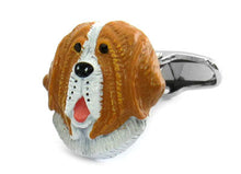 Load image into Gallery viewer, Painted Saint Bernard Cufflinks