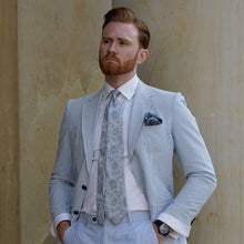 Load image into Gallery viewer, Novara - Printed Silk Tie - Sky Blue