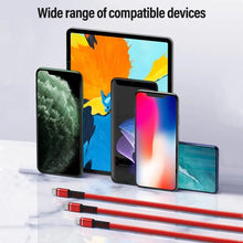 Load image into Gallery viewer, PBG 3 port LED Display Wall Charger and 3 in 1 Cable Bundle Silver