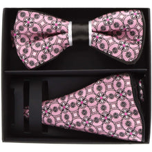 Load image into Gallery viewer, Vittorio Farina Piping Designer Bow Tie & Round Pocket Square