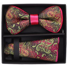 Load image into Gallery viewer, Vittorio Farina Piping Designer Bow Tie & Round Pocket Square