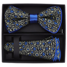 Load image into Gallery viewer, Vittorio Farina Piping Designer Bow Tie & Round Pocket Square