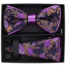 Load image into Gallery viewer, Vittorio Farina Piping Designer Bow Tie & Round Pocket Square