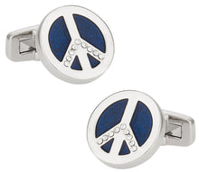 Load image into Gallery viewer, Peace Sign Cufflinks