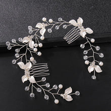 Load image into Gallery viewer, Pearl Leaf Comb Headband Hair Accessories For Women Tiara Headband Wedding Accessories Headband on the head Gorgeous Hair Accessories For Women
