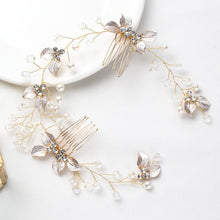 Load image into Gallery viewer, Pearl Leaf Comb Headband Hair Accessories For Women Tiara Headband Wedding Accessories Headband on the head Gorgeous Hair Accessories For Women