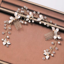 Load image into Gallery viewer, Pearl Leaf Comb Headband Hair Accessories For Women Tiara Headband Wedding Accessories Headband on the head Gorgeous Hair Accessories For Women