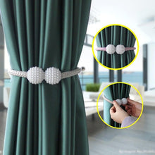 Load image into Gallery viewer, Pearl Magnetic Curtain Clip Curtain Holder Tieback Buckle Clips Hanging Ball Buckle Tie Back Curtain Accessories Home Decor Decorative Curtain Holdbacks Crystal Tie Backs For Curtains Curtain Holders For Window Draperies