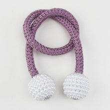 Load image into Gallery viewer, Pearl Magnetic Curtain Clip Tieback Home Decor Buckle Curtain Holder Hanging Ball Rope Straps Holdbacks Room Accessories Strong Magnetic Curtain Tiebacks Pearl Decorative Rope Window Holdbacks For Drapes Home Office