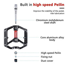 Load image into Gallery viewer, Pedals Flat Sealed Bearings Pedals For Bicycle Mountain Bike Pedals Platform Ultra Light Wide Aluminum Bicycle Pedal Mountain Bike Pedals Aluminum Bicycle Flat Platform Pedals Lightweight Non-Slip Sealed Bearing For Road Mountain